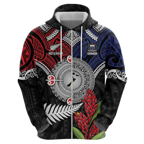 Aotearoa and Samoa Mo Te Tiriti Hoodie Tangata Moana Stand with Tangata Whenua