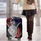 Aotearoa and Samoa Mo Te Tiriti Luggage Cover Tangata Moana Stand with Tangata Whenua