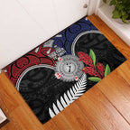 Aotearoa and Samoa Mo Te Tiriti Rubber Doormat Tangata Moana Stand with Tangata Whenua