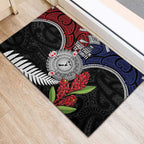 Aotearoa and Samoa Mo Te Tiriti Rubber Doormat Tangata Moana Stand with Tangata Whenua