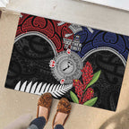 Aotearoa and Samoa Mo Te Tiriti Rubber Doormat Tangata Moana Stand with Tangata Whenua