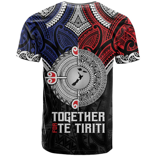 Aotearoa and Samoa Mo Te Tiriti T Shirt Tangata Moana Stand with Tangata Whenua