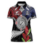 Aotearoa and Samoa Mo Te Tiriti Women Polo Shirt Tangata Moana Stand with Tangata Whenua