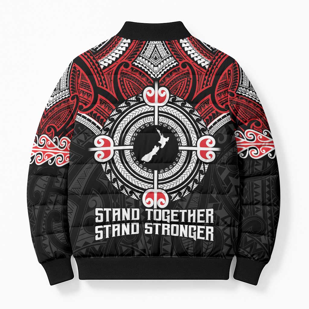 Aotearoa Proud To Be Maori Bomber Puffer Jacket New Zealand Fight Together - Aussie Hoodie
