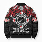 Aotearoa Proud To Be Maori Bomber Puffer Jacket New Zealand Fight Together - Aussie Hoodie