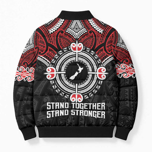 Aotearoa Proud To Be Maori Bomber Puffer Jacket New Zealand Fight Together - Aussie Hoodie