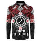 Aotearoa Proud To Be Maori Button Sweatshirt New Zealand Fight Together