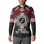 Aotearoa Proud To Be Maori Button Sweatshirt New Zealand Fight Together
