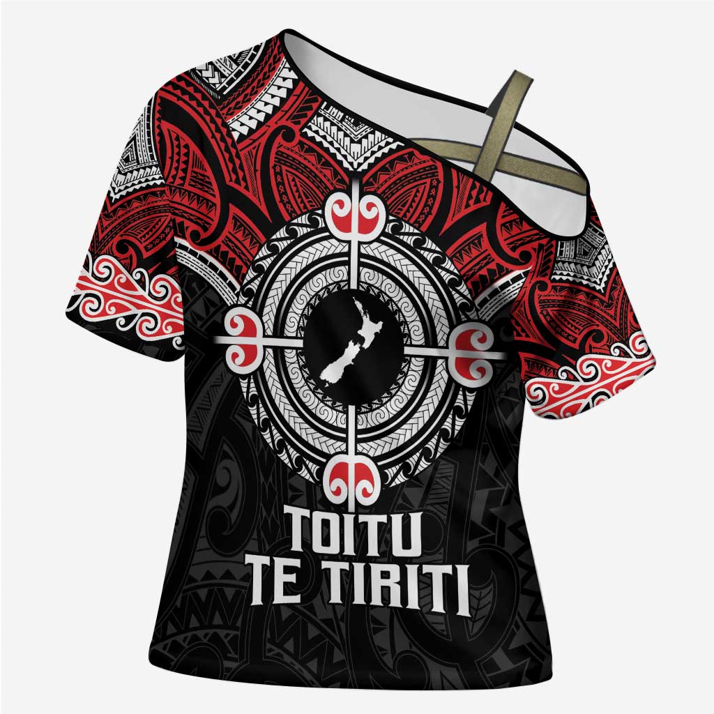 Aotearoa Proud To Be Maori Cross Shoulder Shirt New Zealand Fight Together - Aussie Hoodie