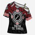Aotearoa Proud To Be Maori Cross Shoulder Shirt New Zealand Fight Together - Aussie Hoodie