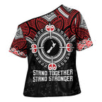 Aotearoa Proud To Be Maori Cross Shoulder Shirt New Zealand Fight Together - Aussie Hoodie