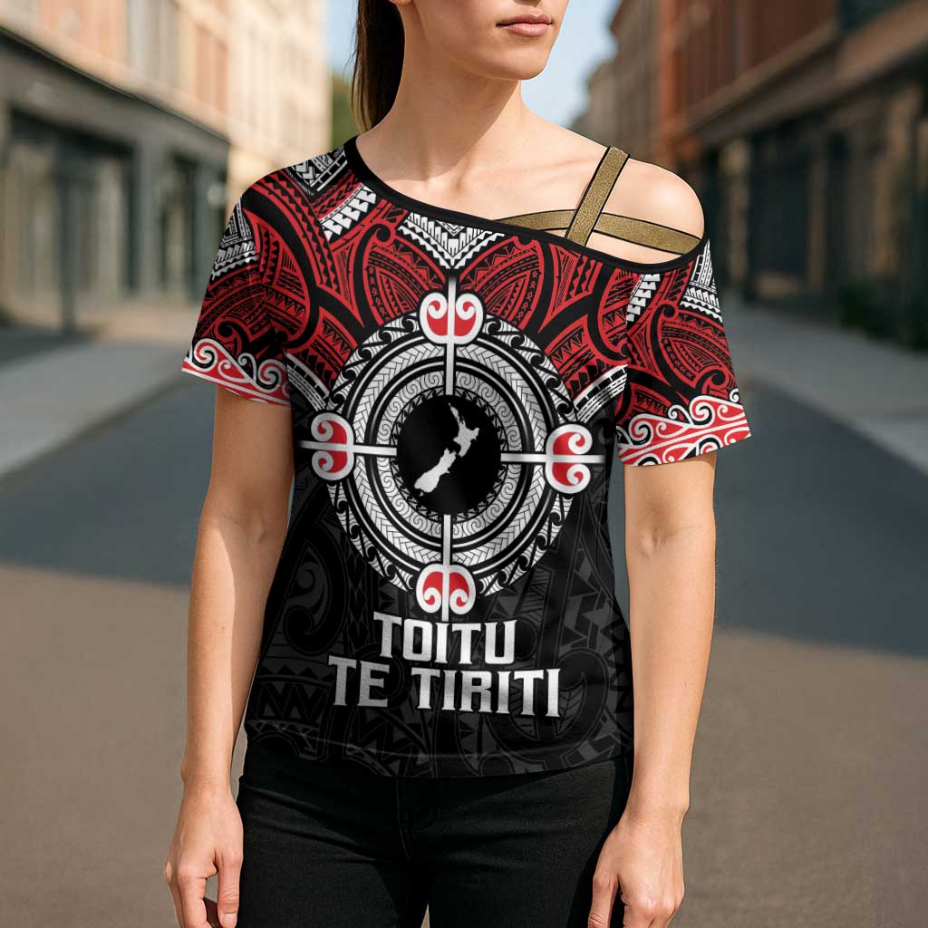 Aotearoa Proud To Be Maori Cross Shoulder Shirt New Zealand Fight Together - Aussie Hoodie