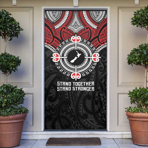 Aotearoa Proud To Be Maori Door Cover New Zealand Fight Together - Aussie Hoodie