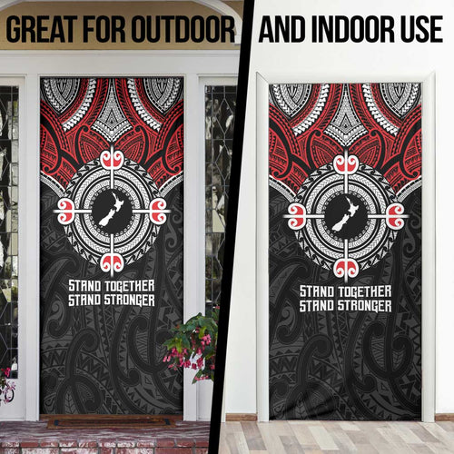 Aotearoa Proud To Be Maori Door Cover New Zealand Fight Together - Aussie Hoodie