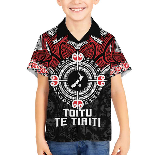 Aotearoa Proud To Be Maori Family Matching Off Shoulder Short Dress and Hawaiian Shirt New Zealand Fight Together
