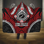 Aotearoa Proud To Be Maori Hooded Blanket New Zealand Fight Together