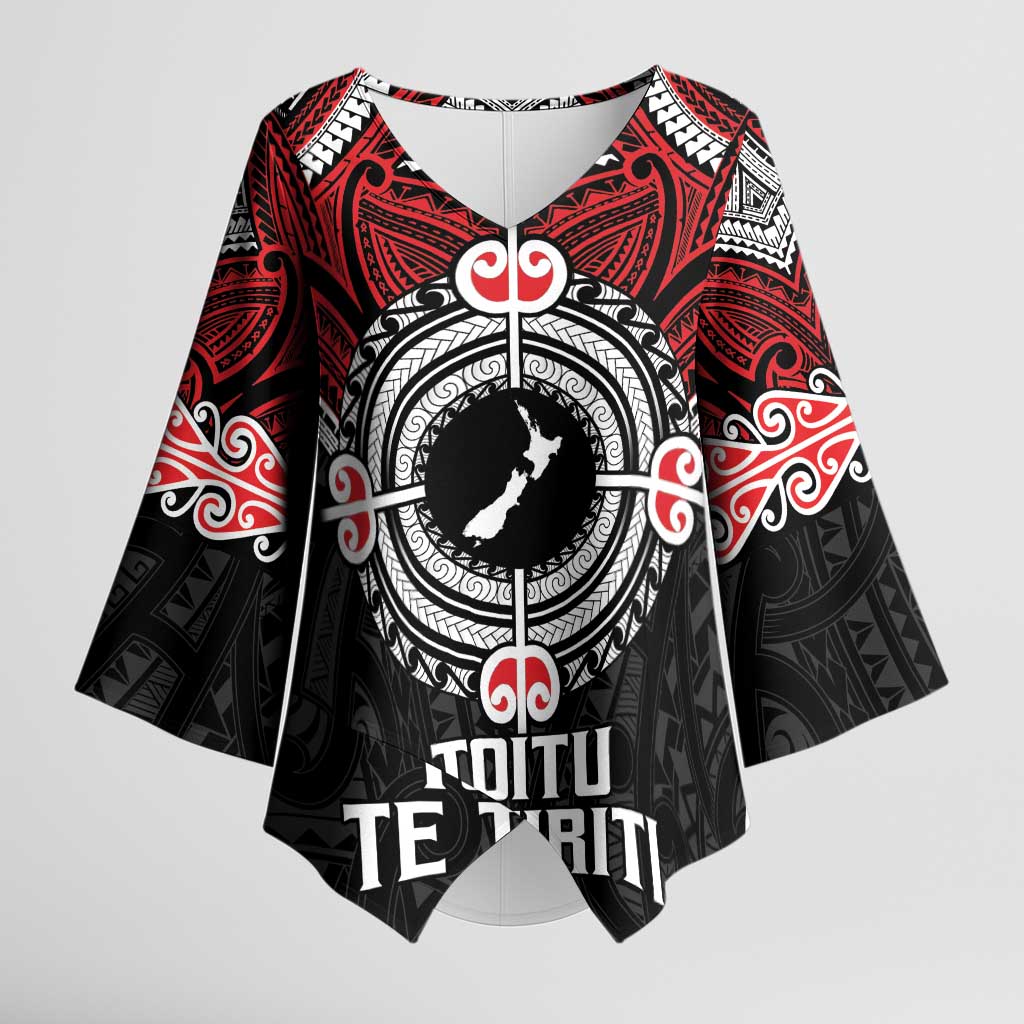 Aotearoa Proud To Be Maori Kimono Sleeve Blouse New Zealand Fight Together - Aussie Hoodie