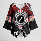 Aotearoa Proud To Be Maori Kimono Sleeve Blouse New Zealand Fight Together - Aussie Hoodie