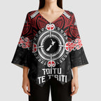 Aotearoa Proud To Be Maori Kimono Sleeve Blouse New Zealand Fight Together - Aussie Hoodie