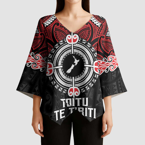 Aotearoa Proud To Be Maori Kimono Sleeve Blouse New Zealand Fight Together - Aussie Hoodie