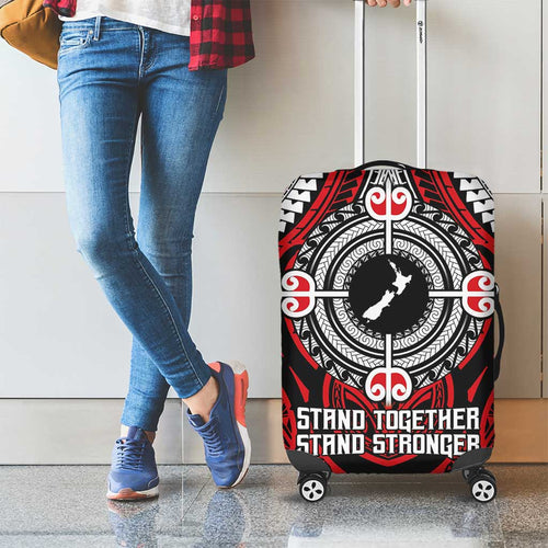 Aotearoa Proud To Be Maori Luggage Cover New Zealand Fight Together
