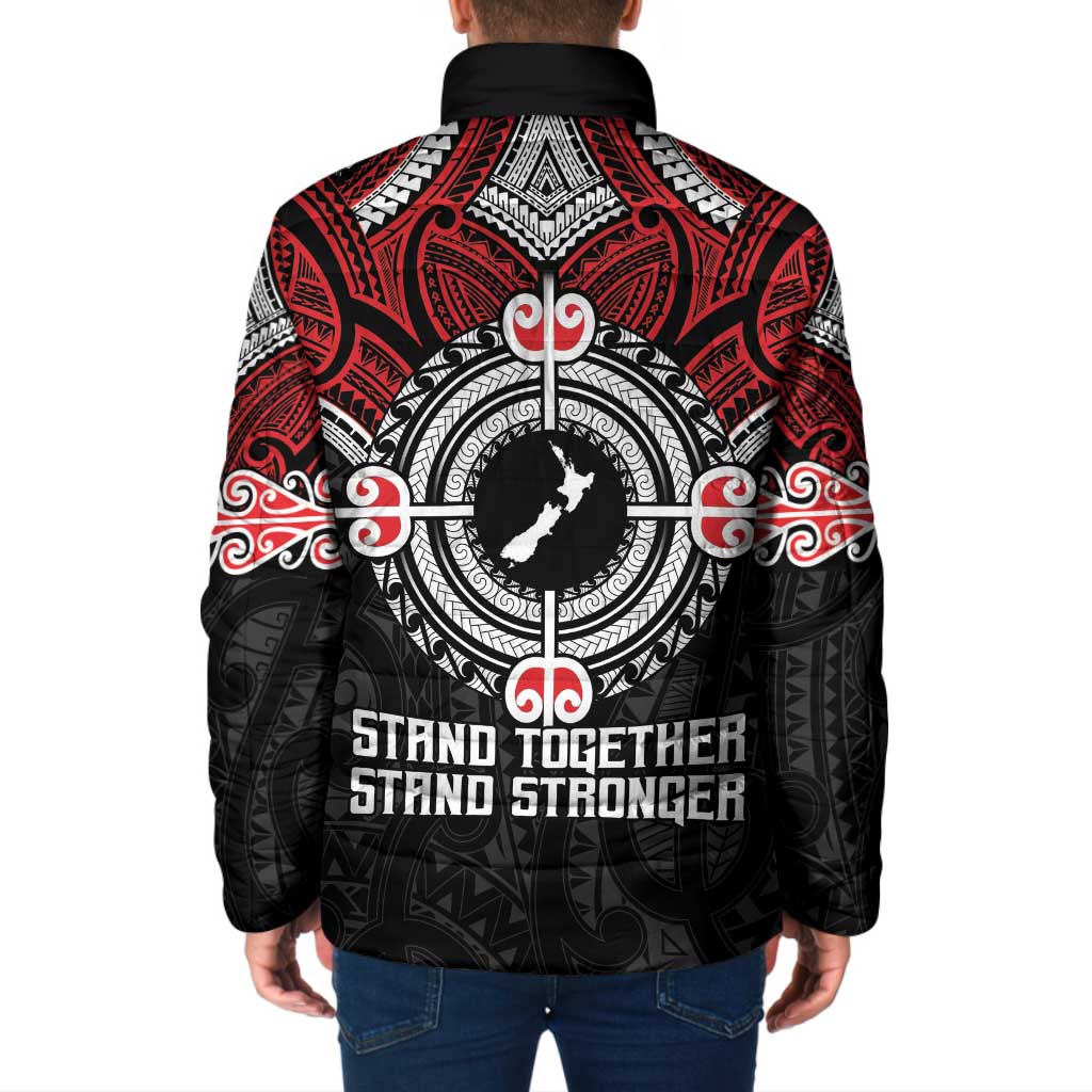 Aotearoa Proud To Be Maori Padded Jacket New Zealand Fight Together - Aussie Hoodie