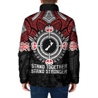 Aotearoa Proud To Be Maori Padded Jacket New Zealand Fight Together - Aussie Hoodie