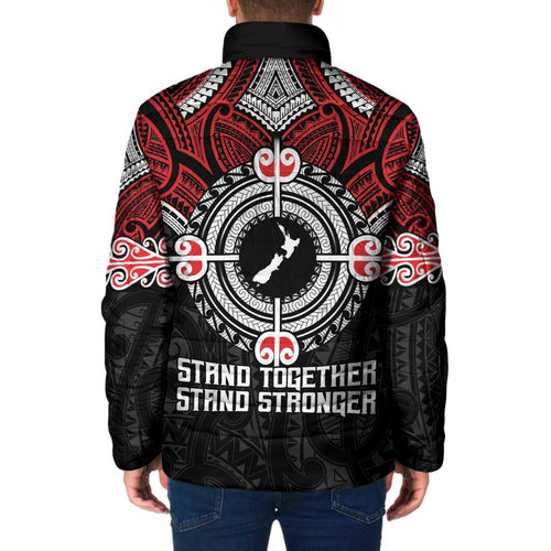 Aotearoa Proud To Be Maori Padded Jacket New Zealand Fight Together - Aussie Hoodie