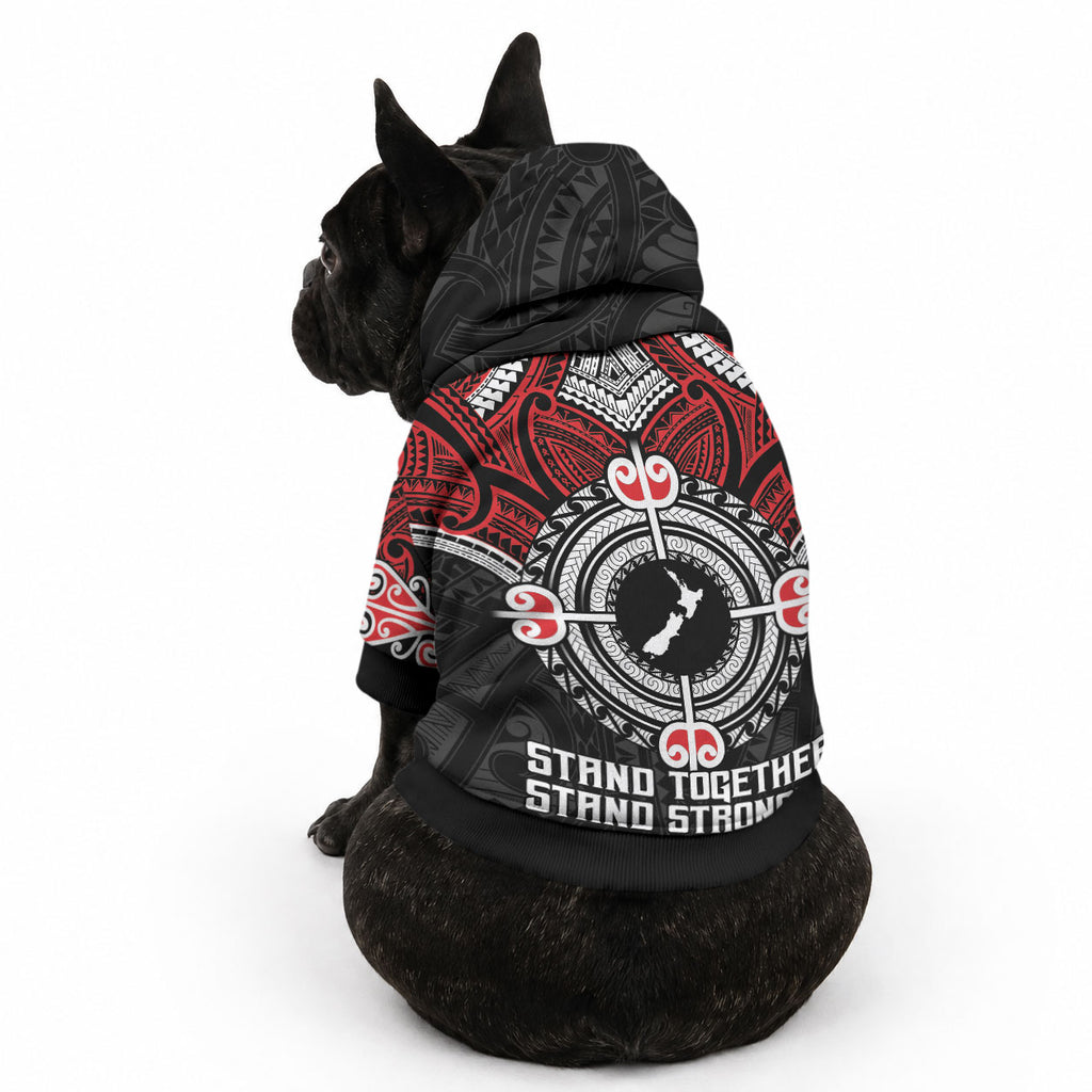 Aotearoa Proud To Be Maori Pet Hoodie New Zealand Fight Together