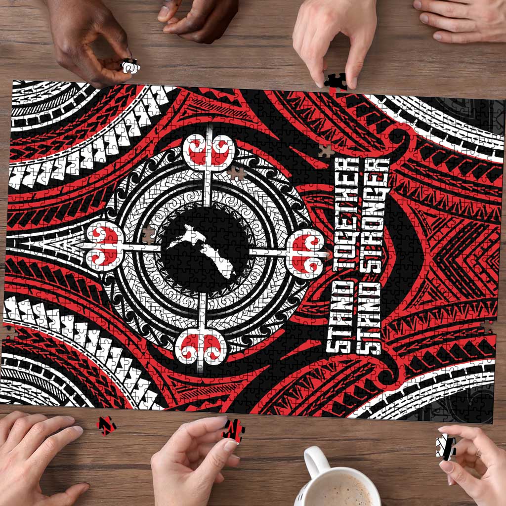 Aotearoa Proud To Be Maori Puzzle New Zealand Fight Together - Aussie Hoodie