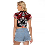 Aotearoa Proud To Be Maori Raglan Cropped T Shirt New Zealand Fight Together