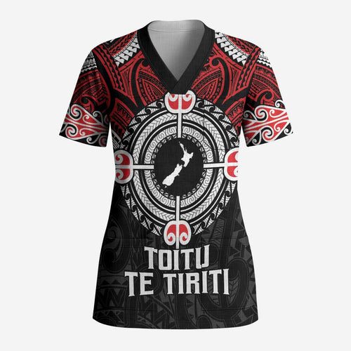 Aotearoa Proud To Be Maori Scrub Top New Zealand Fight Together - Aussie Hoodie