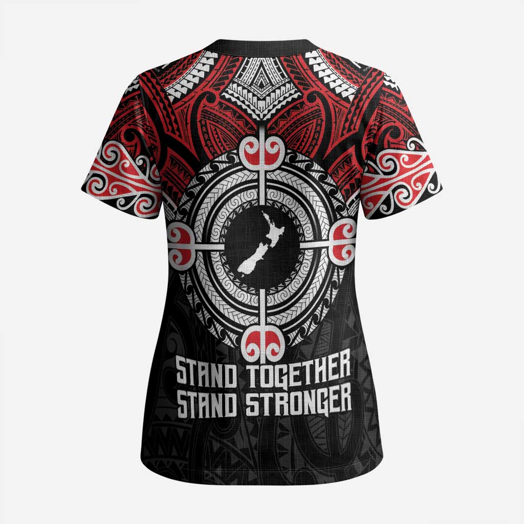 Aotearoa Proud To Be Maori Scrub Top New Zealand Fight Together - Aussie Hoodie