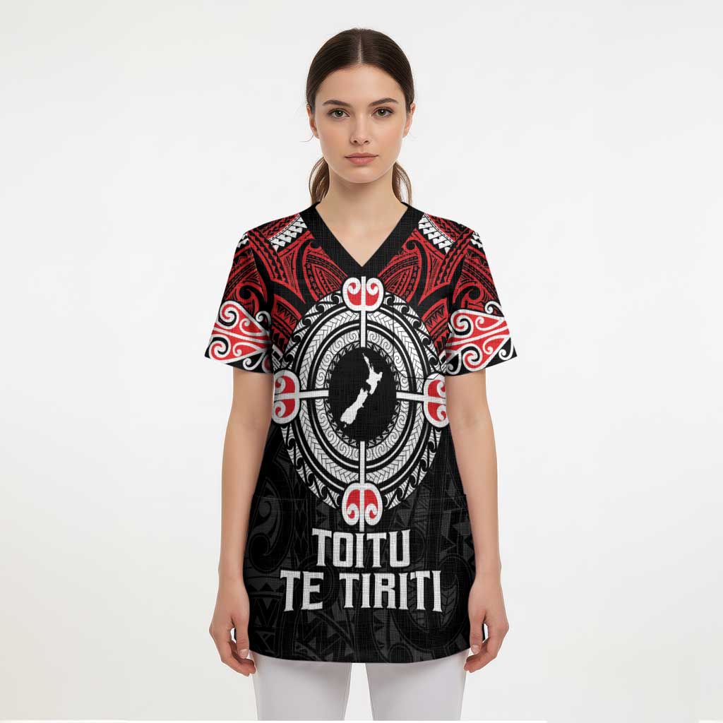 Aotearoa Proud To Be Maori Scrub Top New Zealand Fight Together - Aussie Hoodie
