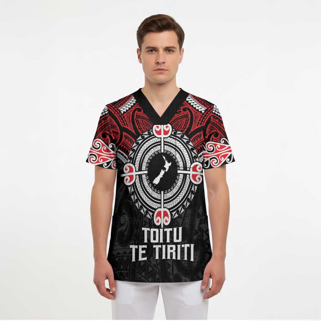 Aotearoa Proud To Be Maori Scrub Top New Zealand Fight Together - Aussie Hoodie
