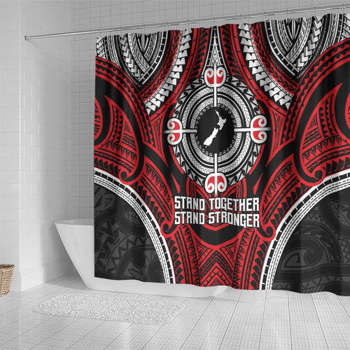 Aotearoa Proud To Be Maori Shower Curtain New Zealand Fight Together