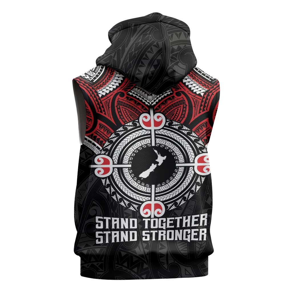 Aotearoa Proud To Be Maori Sleeveless Hoodie New Zealand Fight Together - Aussie Hoodie