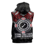 Aotearoa Proud To Be Maori Sleeveless Hoodie New Zealand Fight Together - Aussie Hoodie
