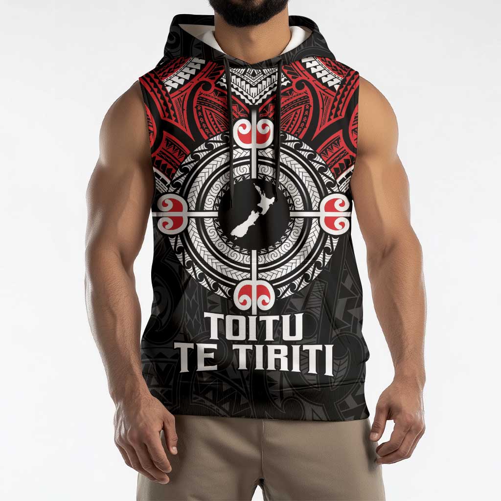 Aotearoa Proud To Be Maori Sleeveless Hoodie New Zealand Fight Together - Aussie Hoodie