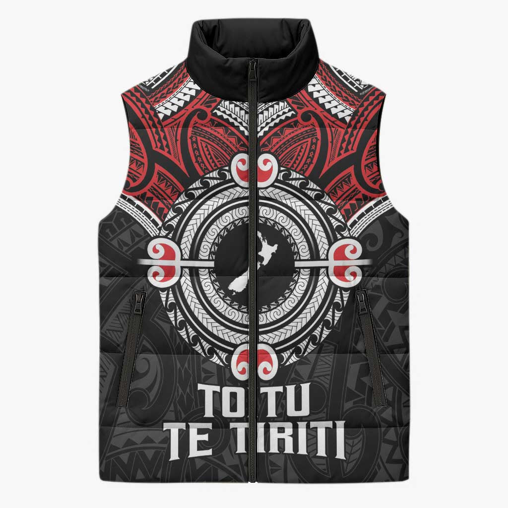 Aotearoa Proud To Be Maori Sleeveless Puffer Jacket New Zealand Fight Together - Aussie Hoodie
