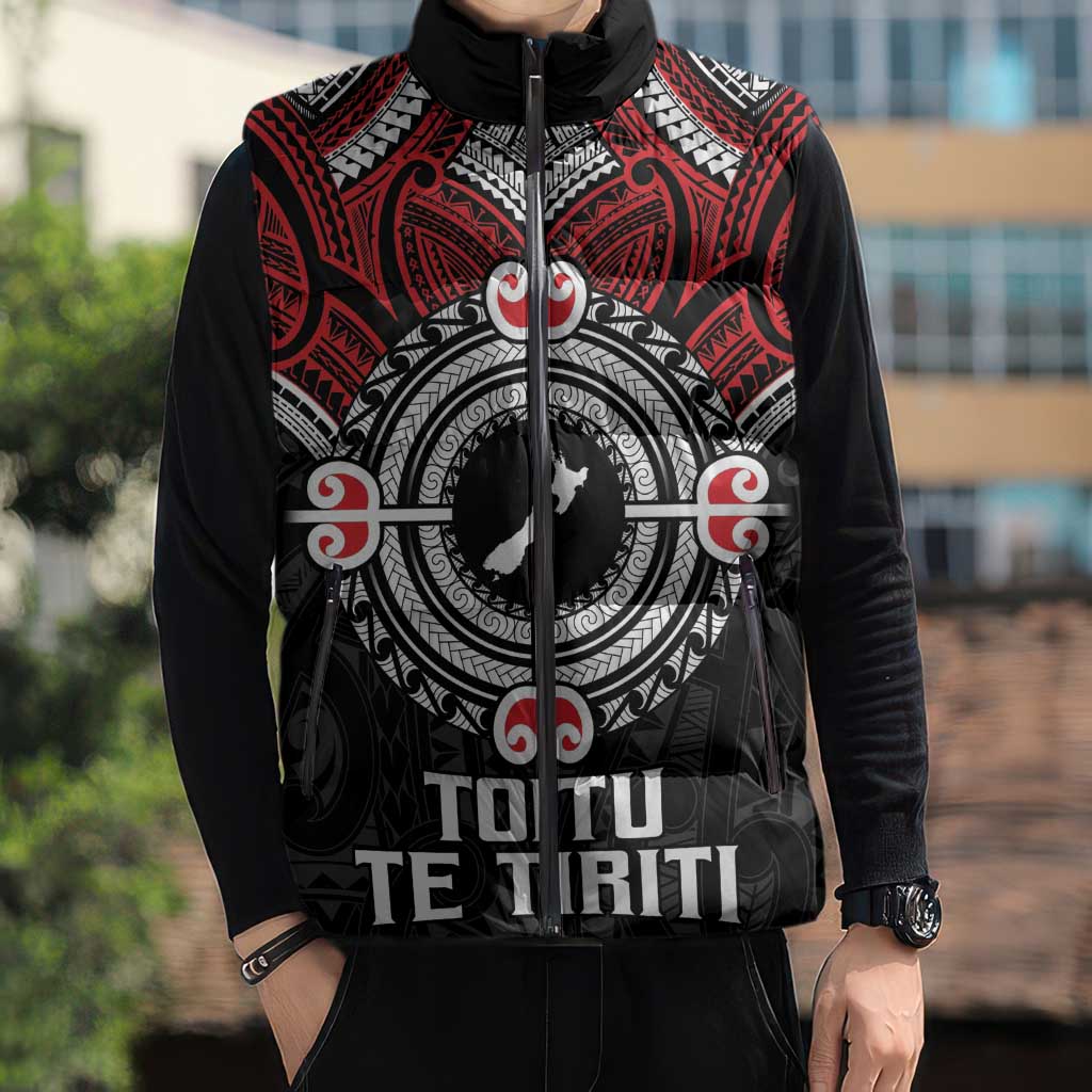 Aotearoa Proud To Be Maori Sleeveless Puffer Jacket New Zealand Fight Together - Aussie Hoodie