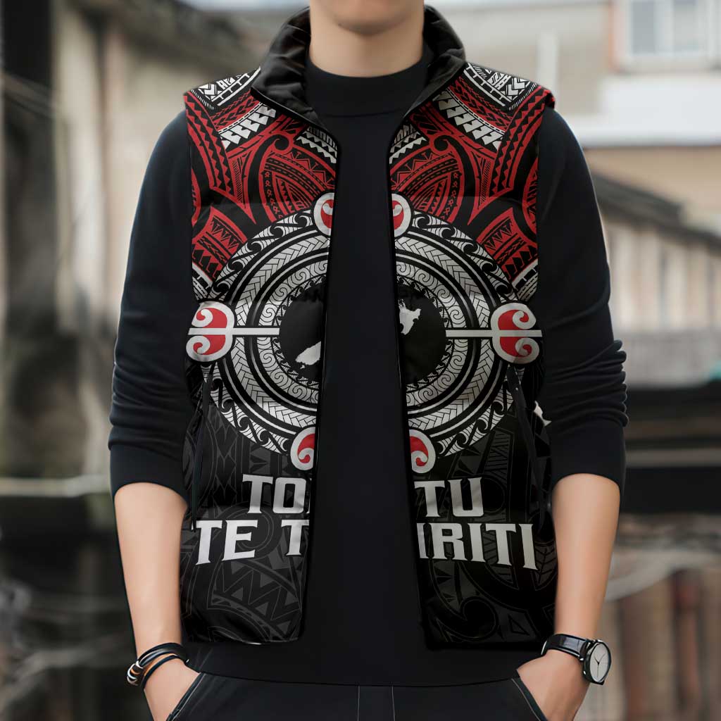 Aotearoa Proud To Be Maori Sleeveless Puffer Jacket New Zealand Fight Together - Aussie Hoodie