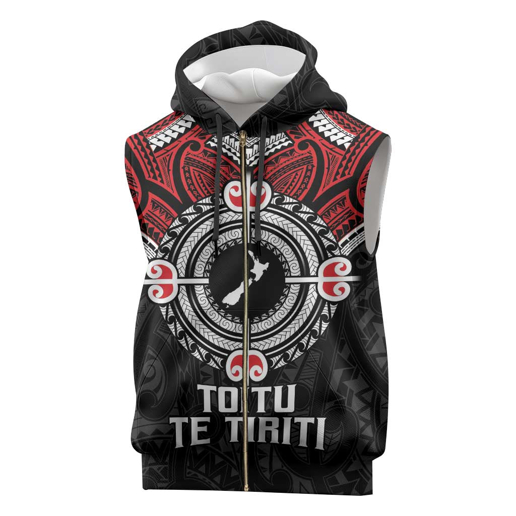 Aotearoa Proud To Be Maori Sleeveless Zip Hoodie New Zealand Fight Together - Aussie Hoodie