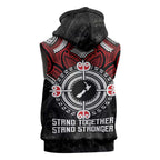 Aotearoa Proud To Be Maori Sleeveless Zip Hoodie New Zealand Fight Together LT9
