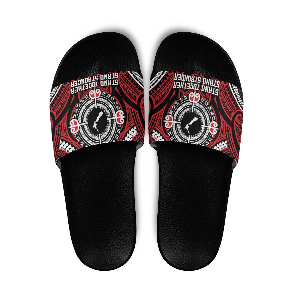 Aotearoa Proud To Be Maori Slide Sandals New Zealand Fight Together - Aussie Hoodie