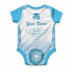 Aussie Nurse RN 2026 Personalised Baby Onesie Blue Aboriginal Art Pattern Cultural Pride