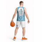 Aussie Nurse RN 2026 Personalised Basketball Jersey Blue Aboriginal Art Pattern Cultural Pride