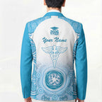 Aussie Nurse RN 2026 Personalised Blazer Blue Aboriginal Art Pattern Cultural Pride