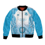 Aussie Nurse RN 2026 Personalised Bomber Jacket Blue Aboriginal Art Pattern Cultural Pride