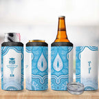 Aussie Nurse RN 2026 Personalised 4 in 1 Can Cooler Tumbler Blue Aboriginal Art Pattern Cultural Pride